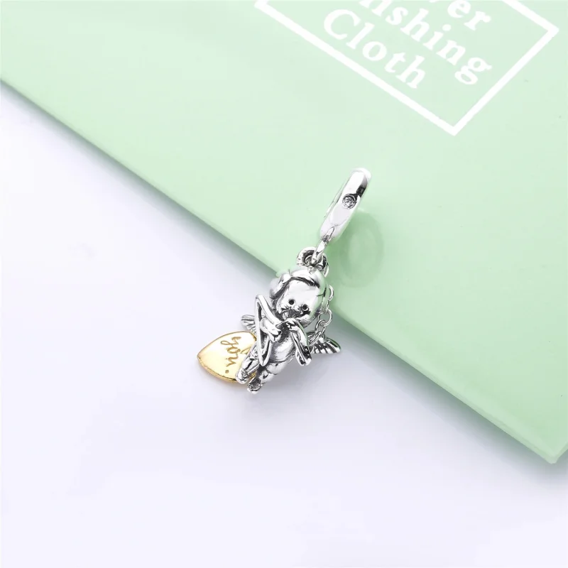 (image for) Pandora Two-Tone Cupid & You Dangle Charm - 767796CZ - View 2