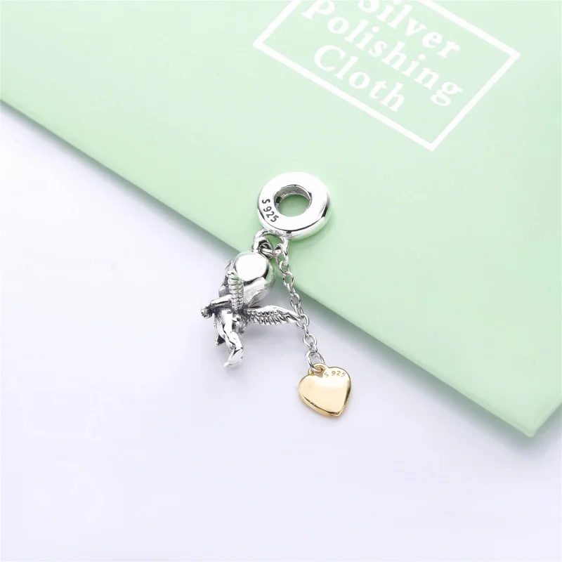 (image for) Pandora Two-Tone Cupid & You Dangle Charm - 767796CZ - View 4