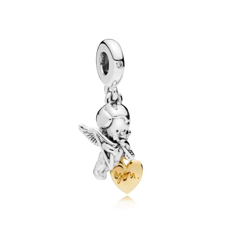 (image for) Pandora Two-Tone Cupid & You Dangle Charm - 767796CZ - Product Image