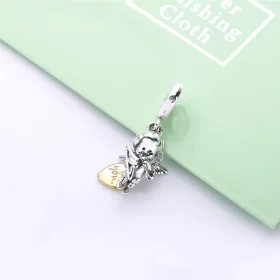 Pandora Two-Tone Cupid & You Dangle Charm - 767796CZ Pandora Two-Tone Cupid & You Dangle Charm - 767796CZ