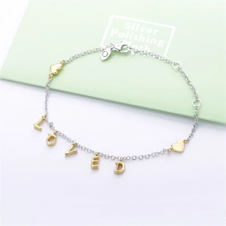 PANDORA Two-Tone Loved Script Bracelet - 567804