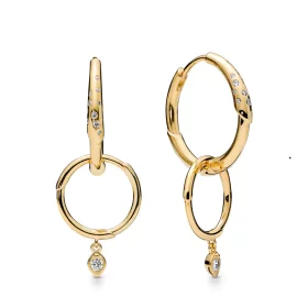 Flower Stem Hoop Earrings, Pandora Shine™ - 267927CZ