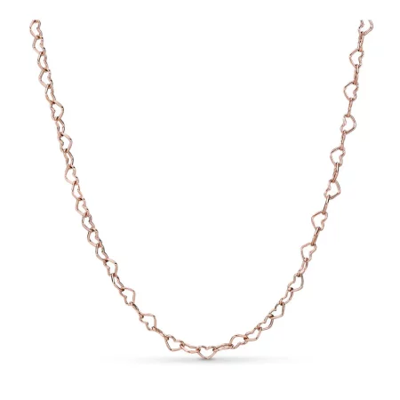 Joined Hearts Necklace, Pandora Rose™ - 387961