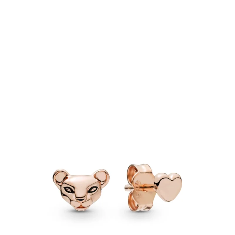 (image for) Lion Princess & Heart Stud Earrings, Pandora Rose™ - 288022EN16 - Product Image