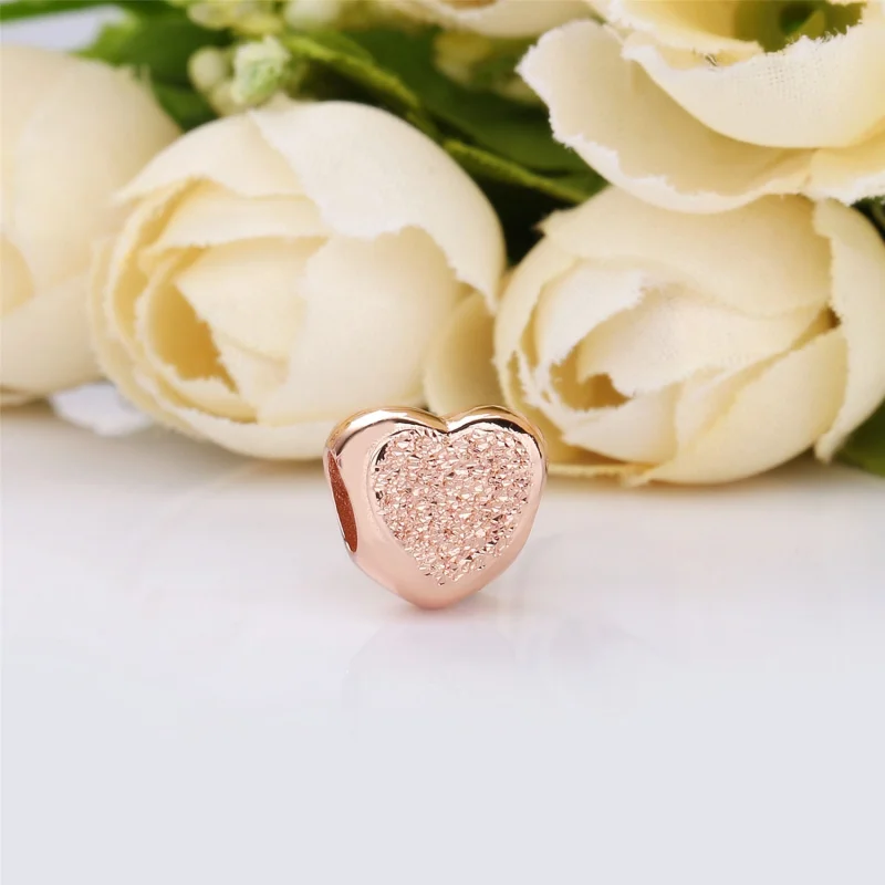 (image for) Matte Brilliance Heart Charm, Pandora Rose™ - 787881 - View 2