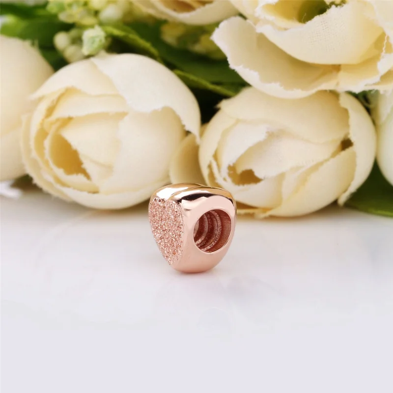 (image for) Matte Brilliance Heart Charm, Pandora Rose™ - 787881 - View 3