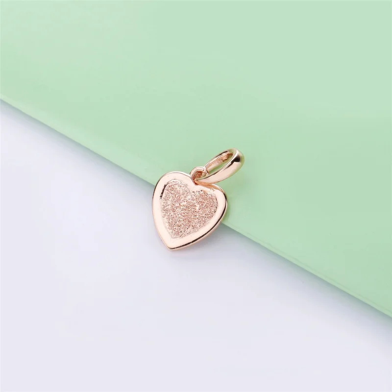 (image for) Matte Brilliance Heart Pendant, Pandora Rose™ - 387926 - View 2