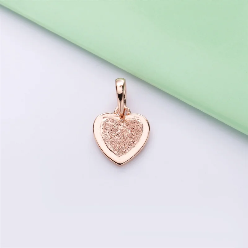 (image for) Matte Brilliance Heart Pendant, Pandora Rose™ - 387926 - View 3