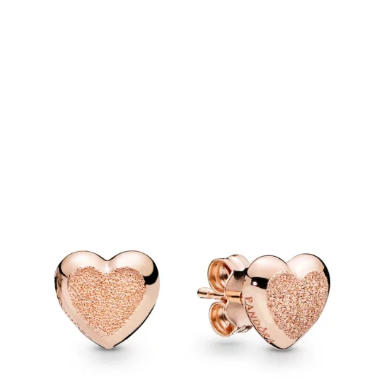 Matte Brilliance Hearts Earrings, Pandora Rose™ - 287928