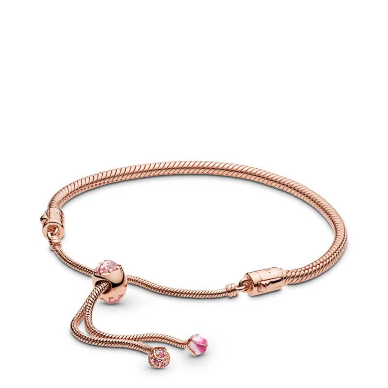 (image for) Moments Pandora Rose Peach Blossom Flower Sliding Bracelet - 588093NCCMX - Product Image
