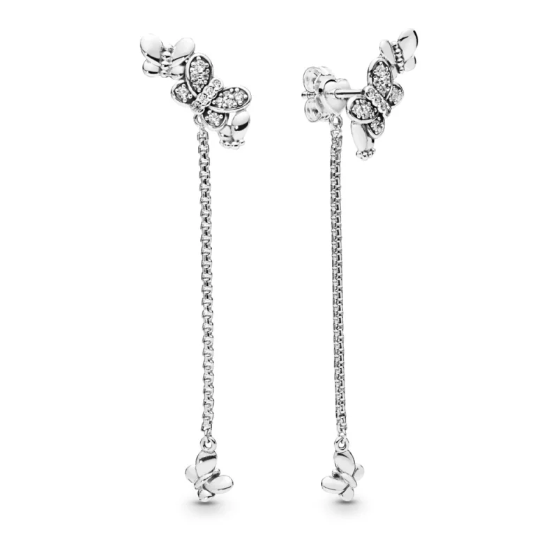 (image for) PANDORA Bedazzling Butterflies Stud Earrings - 297964CZ - Product Image
