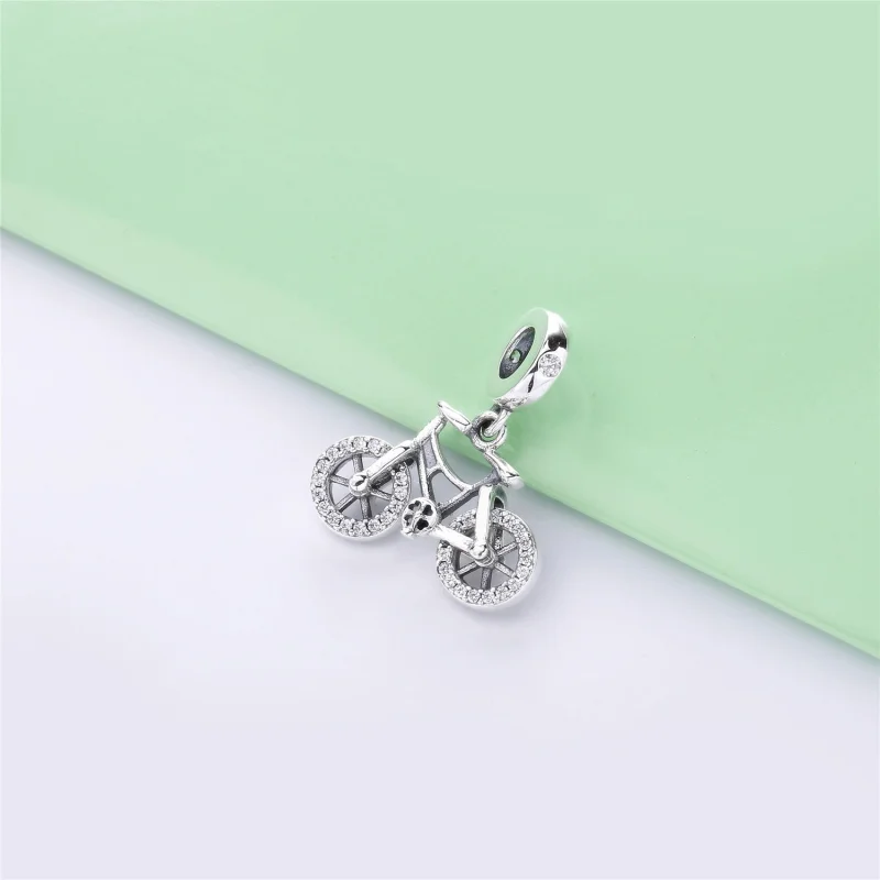 (image for) PANDORA Brilliant Bicycle Dangle Charm - 797858CZ - View 2