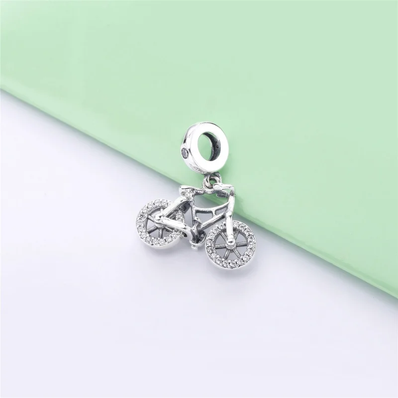 (image for) PANDORA Brilliant Bicycle Dangle Charm - 797858CZ - View 3