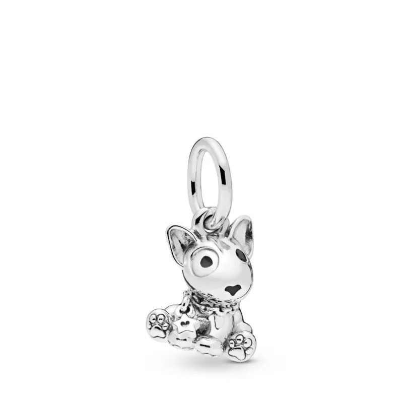 (image for) PANDORA Bull Terrier Puppy Dangle Charm - 798010EN16 - Product Image