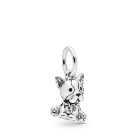 PANDORA Bulldog Puppy Dangle Charm - 798008EN16 PANDORA Bulldog Puppy Dangle Charm - 798008EN16