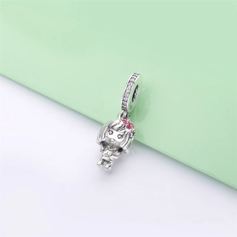 (image for) PANDORA Chinese Flower Girl Dangle Charm - 798114SSP - View 2