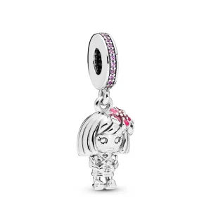 PANDORA Chinese Flower Girl Dangle Charm - 798114SSP (image for) PANDORA Chinese Flower Girl Dangle Charm - 798114SSP