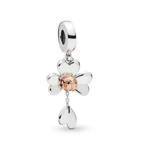 PANDORA Clover & Ladybird Dangle Charm - 787877 PANDORA Clover & Ladybird Dangle Charm - 787877