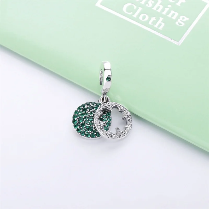 (image for) PANDORA Dazzling Clover Dangle Charm - 797906NRGMX - View 3