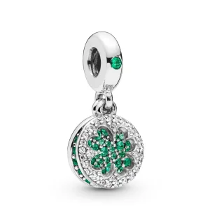 (image for) PANDORA Dazzling Clover Dangle Charm - 797906NRGMX