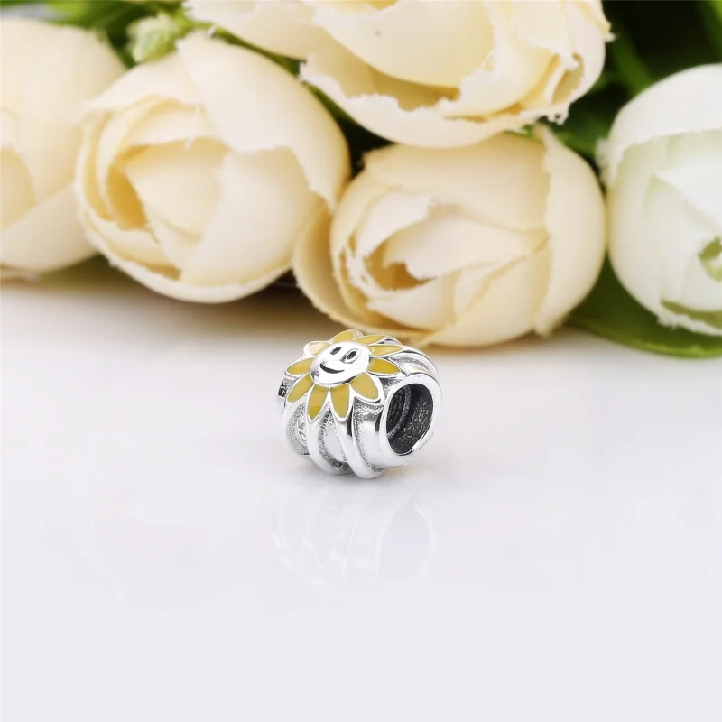 (image for) PANDORA Enamel Sun Charm - 790532EN20 - View 3