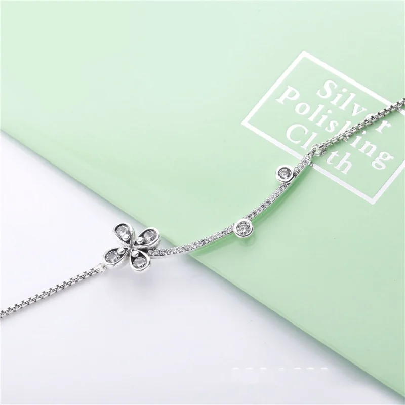 (image for) PANDORA Four-Petal Flower Necklace - 397956CZ - View 2