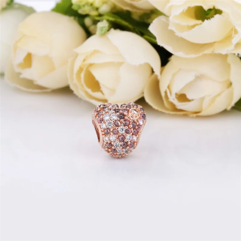 (image for) PANDORA Gleaming Ladybird Heart Charm - 787894NPOMX - View 2