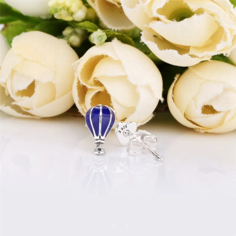 (image for) PANDORA Hot Air Balloon & Heart Stud Earrings - 298058EN195 - View 3