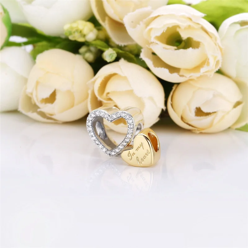 (image for) PANDORA In My Heart Charm - 767606CZ - View 4
