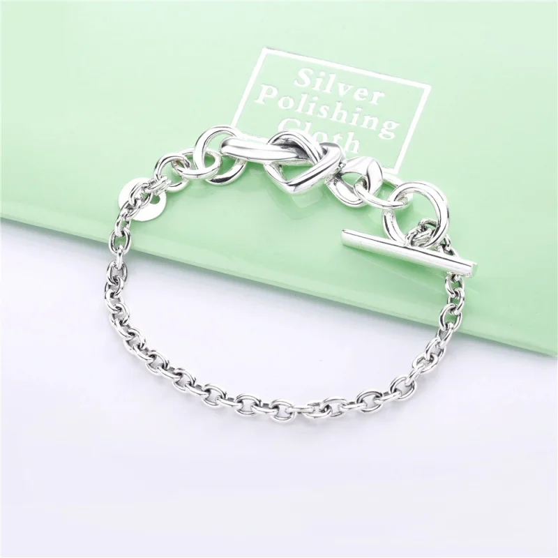 (image for) PANDORA Knotted Heart Bracelet - 598100 - View 2
