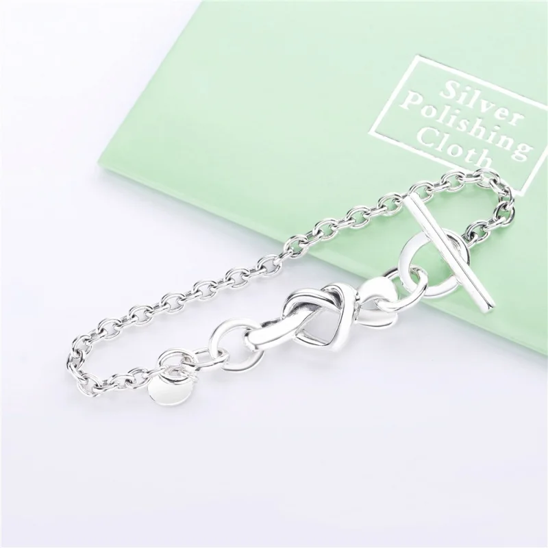 (image for) PANDORA Knotted Heart Bracelet - 598100 - View 3