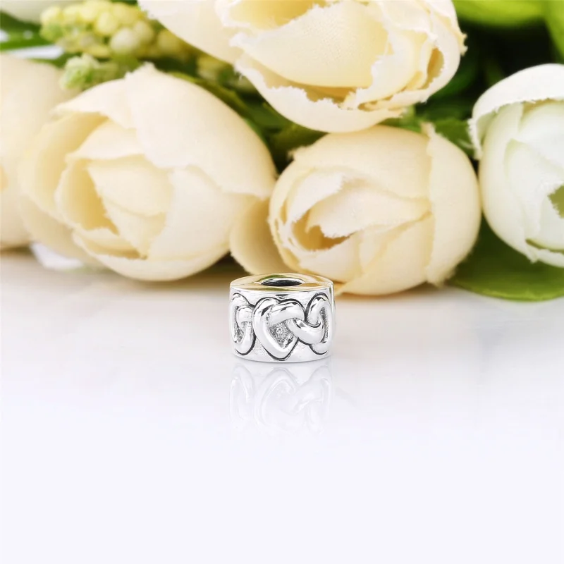 (image for) PANDORA Knotted Heart Clip - 798035 - View 3