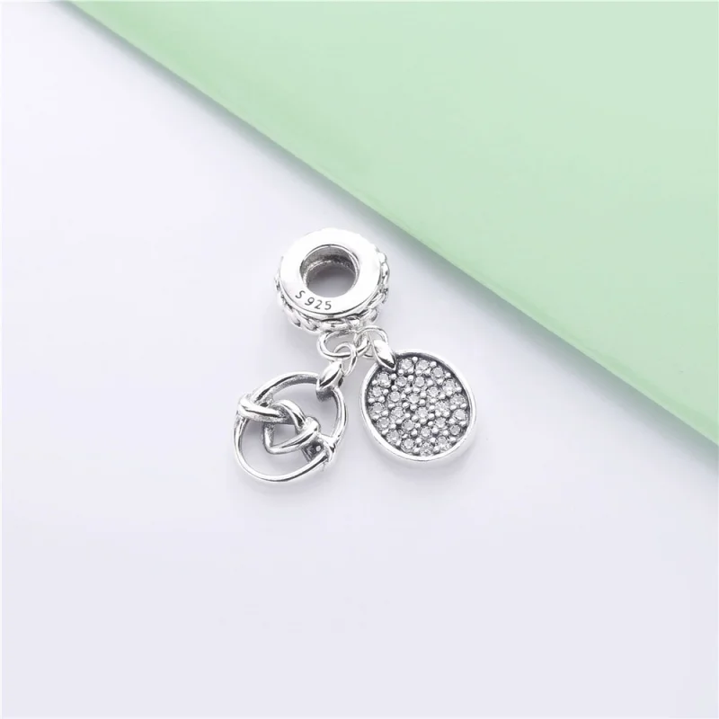 (image for) PANDORA Knotted Heart Dangle Charm - 798095CZ - View 3