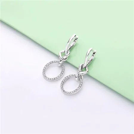 PANDORA Knotted Heart Dangle Earrings - 298110CZ