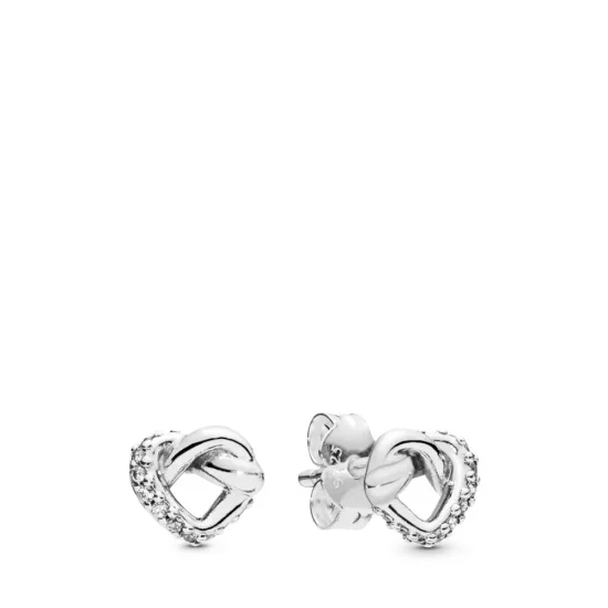 PANDORA Knotted Heart Stud Earrings - 298019CZ