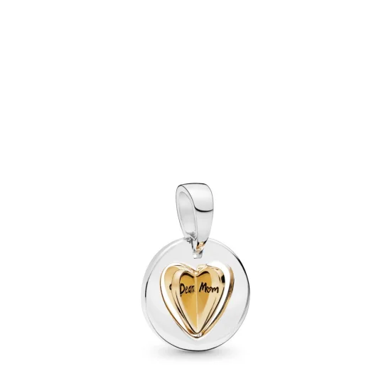 (image for) PANDORA Mom's Golden Heart Dangle Charm - 767774