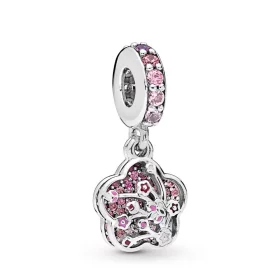 PANDORA Pavé Peach Blossom Flower Charm - 798112NCCMX PANDORA Pavé Peach Blossom Flower Charm - 798112NCCMX