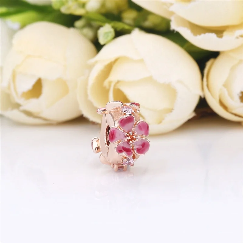 (image for) PANDORA Peach Blossom Flower Clip - 788099CZ - View 2