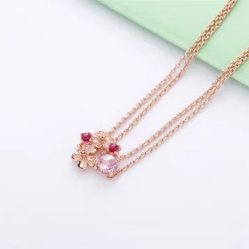 PANDORA Peach Blossom Flower Necklace - 388101NCC PANDORA Peach Blossom Flower Necklace - 388101NCC