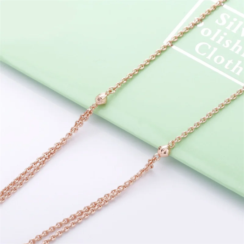 (image for) PANDORA Peach Blossom Flower Necklace - 388101NCC - View 4