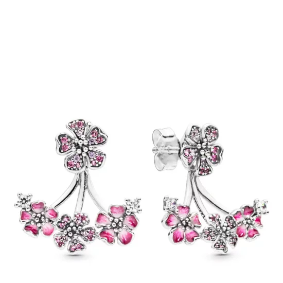 PANDORA Peach Blossom Flowers Earrings - 298113NCCMX