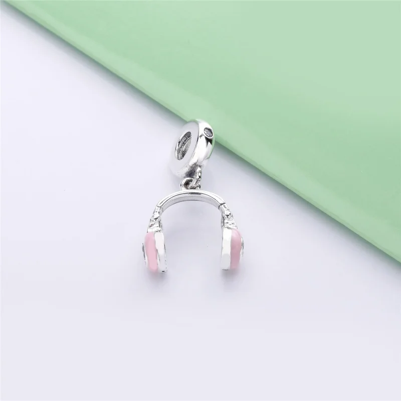(image for) PANDORA Pink Headphones Dangle Charm - 797902EN160 - View 4