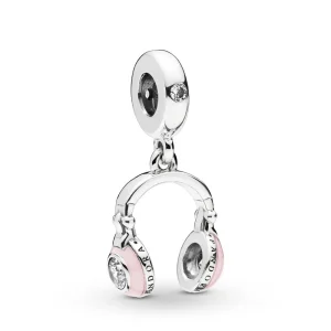 (image for) PANDORA Pink Headphones Dangle Charm - 797902EN160