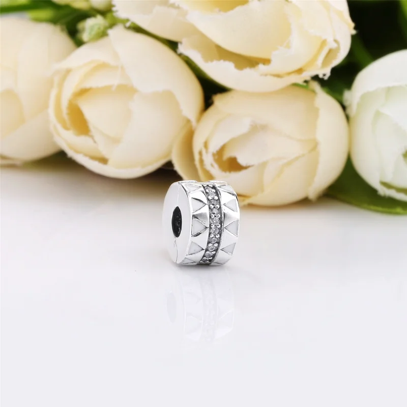 (image for) PANDORA Sparkling Jagged Lines Clip - 798067CZ - View 2