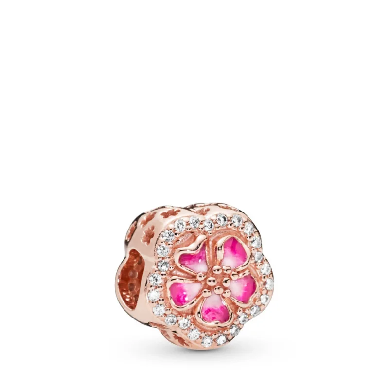 (image for) PANDORA Sparkling Peach Blossom Flower Charm - 788079CZ - Product Image