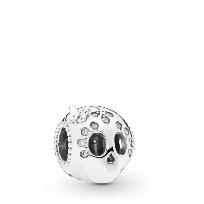 (image for) PANDORA Sparkling Skull Charm - 797866CZ - Product Image