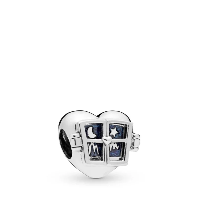 (image for) PANDORA Window Heart Charm - 798006EN63 - Product Image