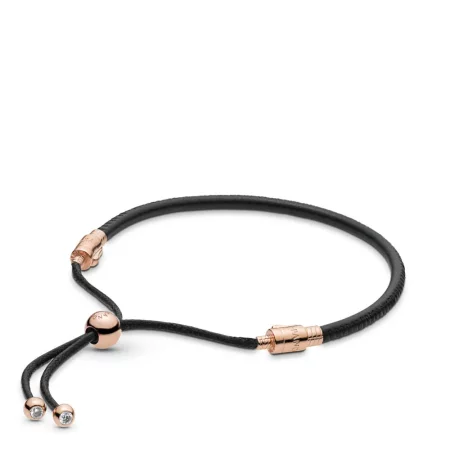 Sliding Leather Bracelet, Pandora Rose™ - 588059CBK Sliding Leather Bracelet, Pandora Rose™ - 588059CBK