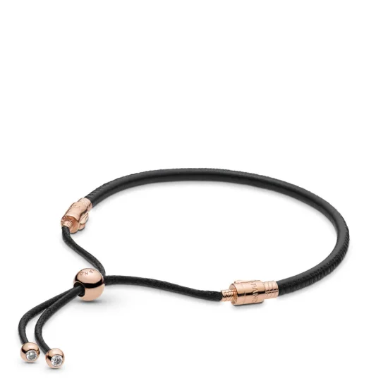 Sliding Leather Bracelet, Pandora Rose™ - 588059CBK