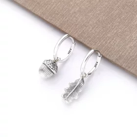 PANDORA Acorn Leaf Hoop Earrings - 298603C01